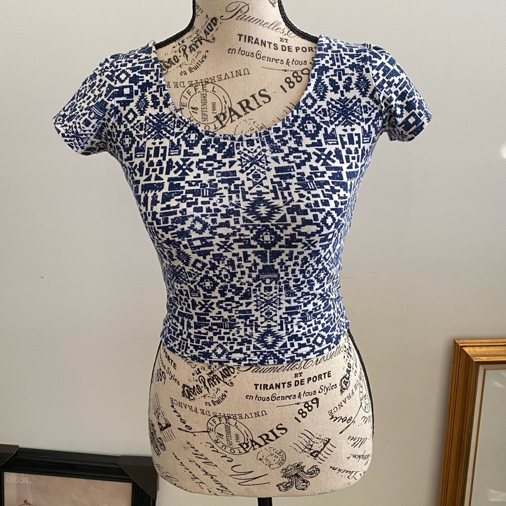 Tribal Print Crop Top